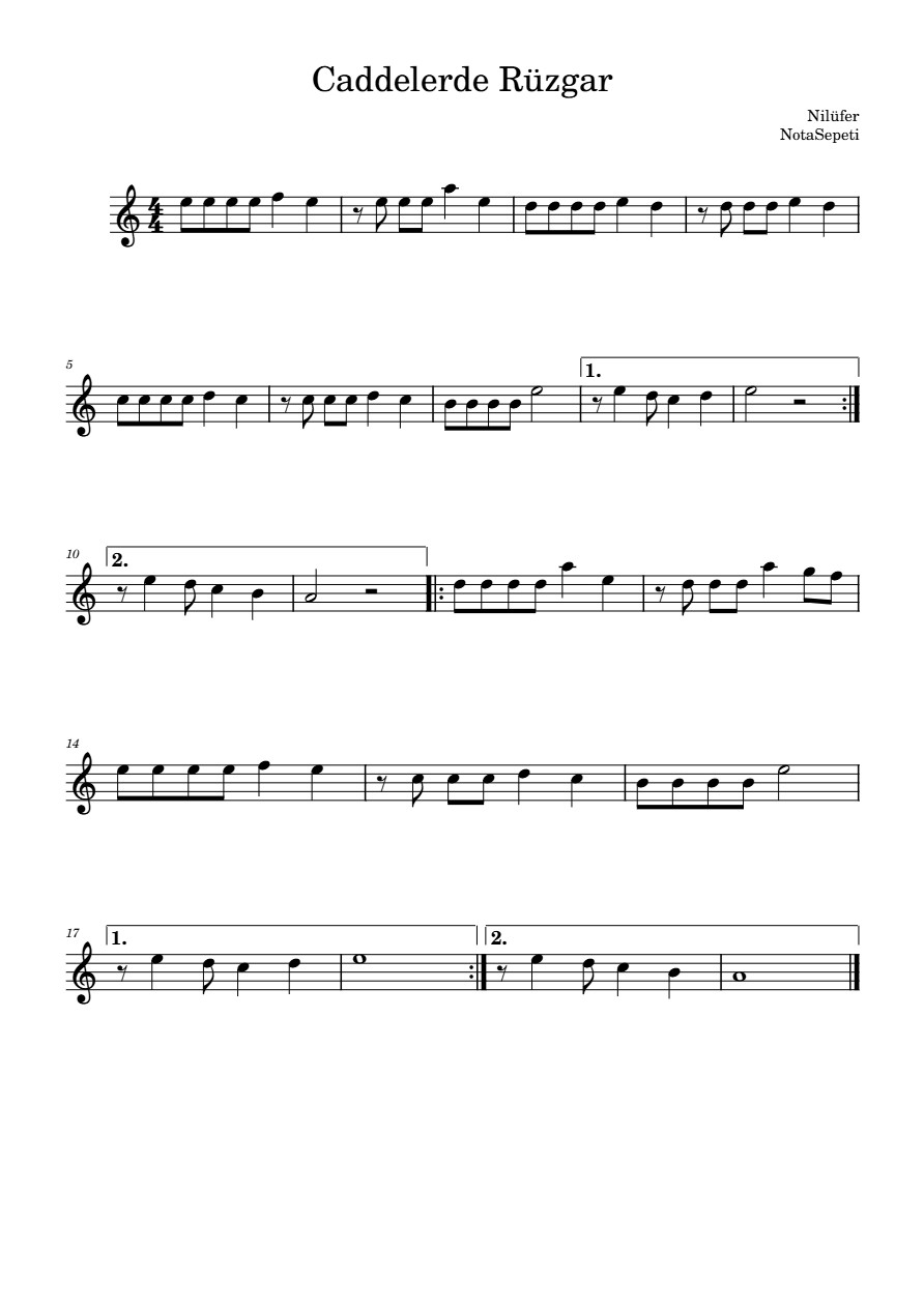 Caddelerde Rüzgar / Nilüfer