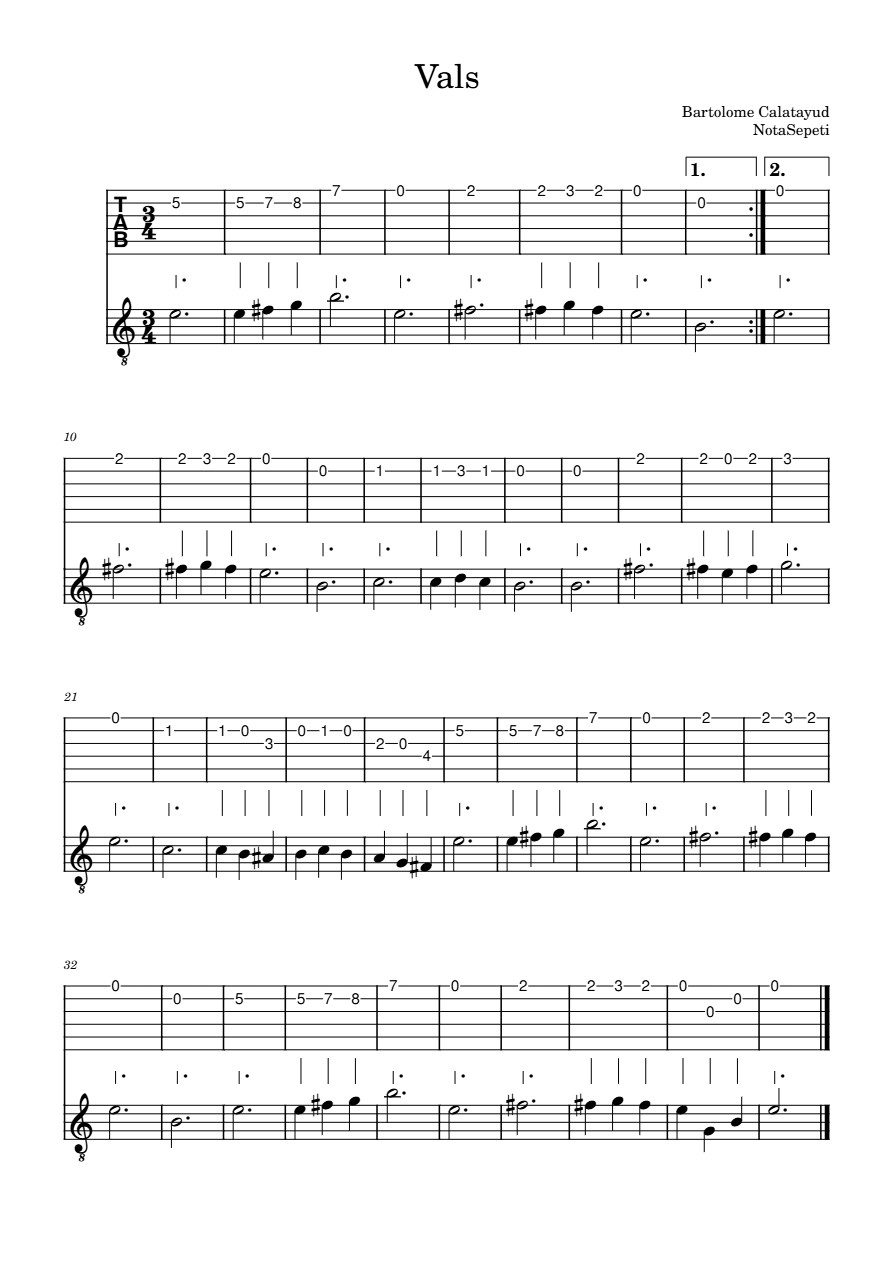 Vals / Bartolome Calatayud